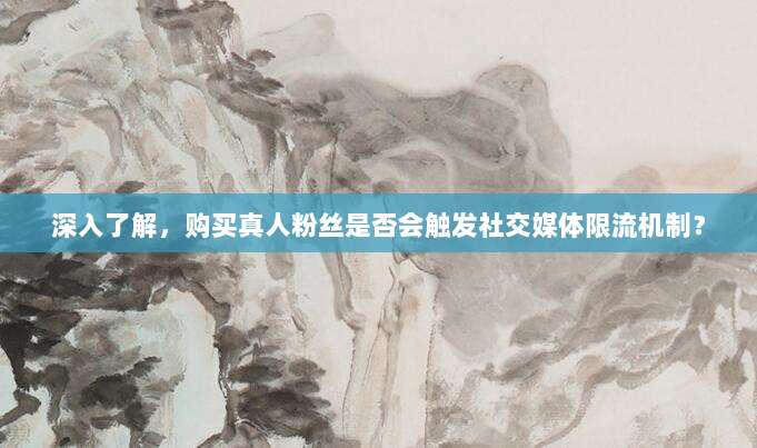 深入了解,购买真人粉丝是否会触发社交媒体限流机制?