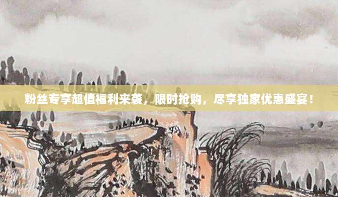 粉丝专享超值福利来袭,限时抢购,尽享独家优惠盛宴!