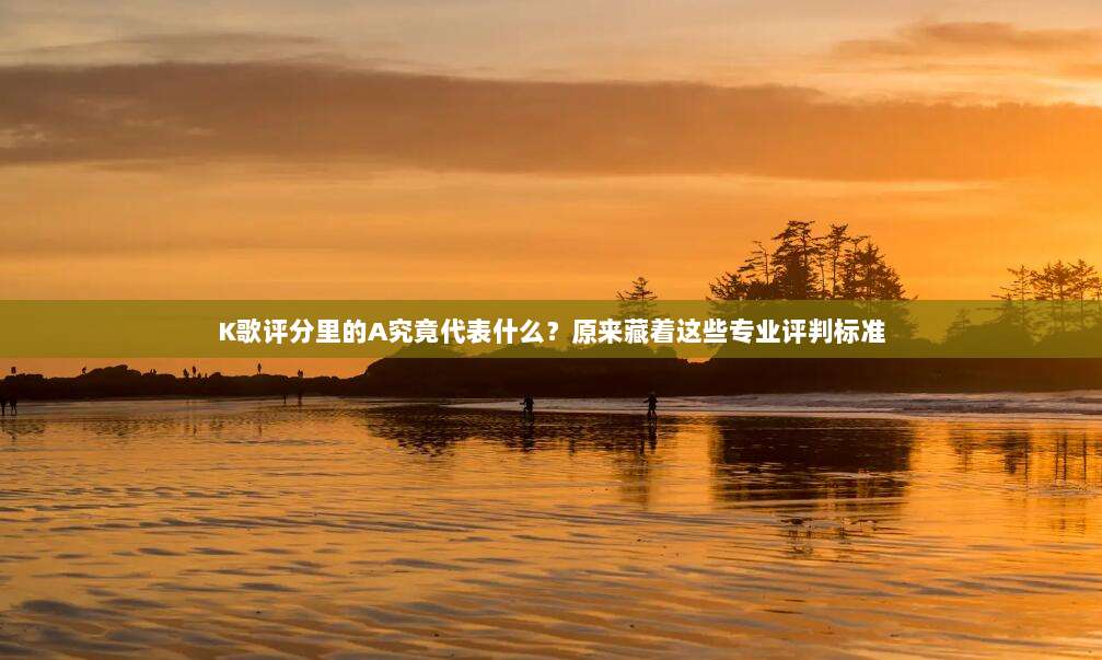 K歌评分里的A究竟代表什么?原来藏着这些专业评判标准