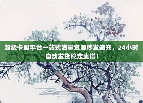 超级卡盟平台一站式海量资源秒发速充,24小时自动发货稳定靠谱!