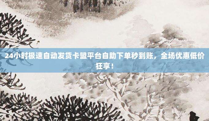 24小时极速自动发货卡盟平台自助下单秒到账，全场优惠低价狂享！