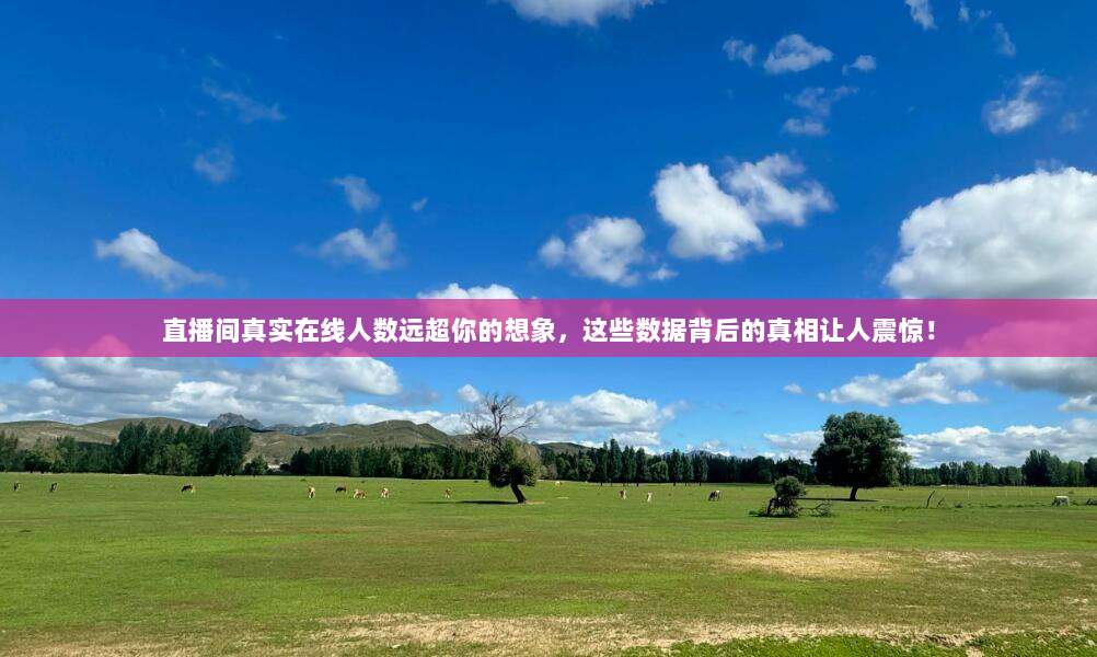 直播间真实在线人数远超你的想象,这些数据背后的真相让人震惊!