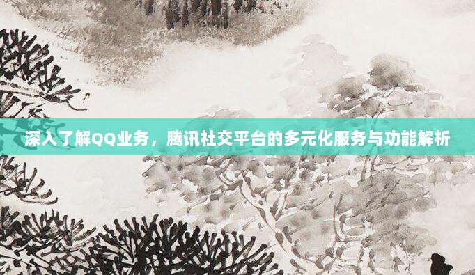 深入了解QQ业务,腾讯社交平台的多元化服务与功能解析