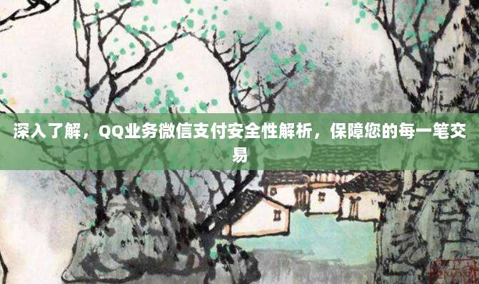 深入了解，QQ业务微信支付安全性解析，保障您的每一笔交易