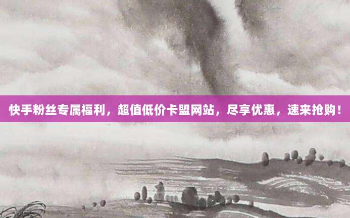 快手粉丝专属福利，超值低价卡盟网站，尽享优惠，速来抢购！